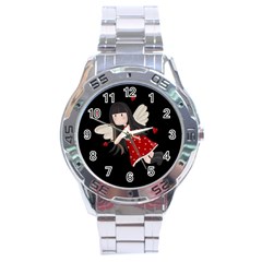 Cupid Girl Stainless Steel Analogue Watch by Valentinaart