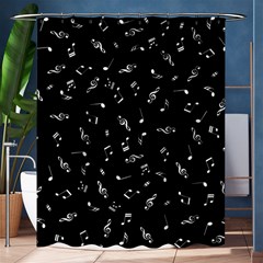 Music Tones Black Shower Curtain 60  X 72  (medium)  by jumpercat