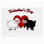 Valentines day - Sheep  Large Glasses Cloth (2-Side) Back