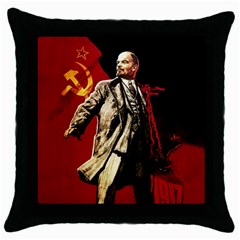 Lenin  Throw Pillow Case (black) by Valentinaart