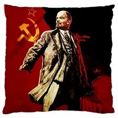 Lenin  Large Cushion Case (one Side) by Valentinaart