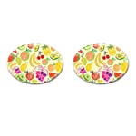 Seamless Pattern Desktop Decoration Cufflinks (Oval) Front(Pair)