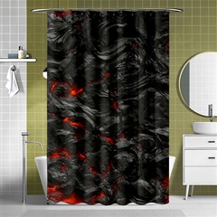 Rock Volcanic Hot Lava Burn Boil Shower Curtain 48  X 72  (small)  by Nexatart