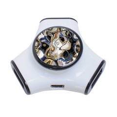 Time Abstract Dali Symbol Warp 3-port Usb Hub