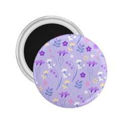 Violet,lavender,cute,floral,pink,purple,pattern,girly,modern,trendy 2 25  Magnets by NouveauDesign