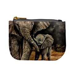 Elephant Mother And Baby Mini Coin Purses by ArtByThree