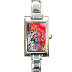 Art Abstract Macro Rectangle Italian Charm Watch