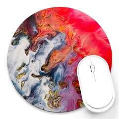 Art Abstract Macro Round Mousepads by Nexatart