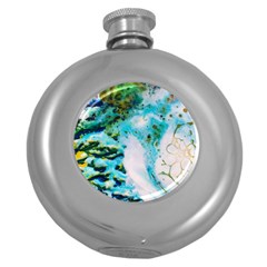 Abstract Art Modern Detail Macro Round Hip Flask (5 Oz) by Nexatart