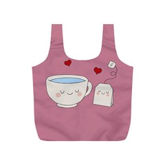 Cute Tea Full Print Recycle Bags (s)  by Valentinaart