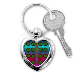 Meditative Abstract Temple Of Love And Meditation Key Chains (heart)  by pepitasart