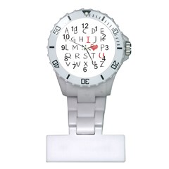 Love Alphabet Plastic Nurses Watch by Valentinaart