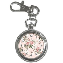 Pink Shabby Chic Floral Key Chain Watches by NouveauDesign