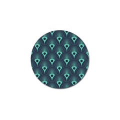 Blue,teal,peacock Pattern,art Deco Golf Ball Marker (4 Pack) by NouveauDesign