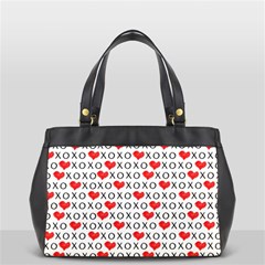 Xoxo Valentines Day Pattern Office Handbags (2 Sides)  by Valentinaart