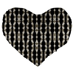 Wavy Stripes Pattern Large 19  Premium Flano Heart Shape Cushions by dflcprints