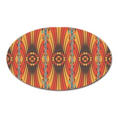 Geometric Extravaganza Pattern Oval Magnet by linceazul