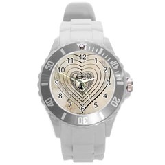 Heart Drawing Angel Vintage Round Plastic Sport Watch (l) by Nexatart