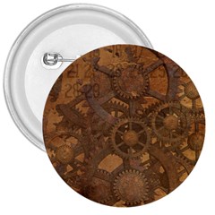 Background Steampunk Gears Grunge 3  Buttons by Nexatart