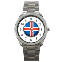 Iceland Flag Europe National Sport Metal Watch by Nexatart