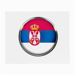 Serbia Flag Icon Europe National Small Glasses Cloth