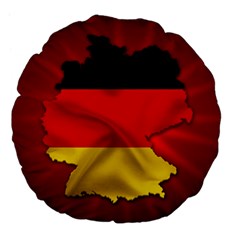 Germany Map Flag Country Red Flag Large 18  Premium Flano Round Cushions by Nexatart