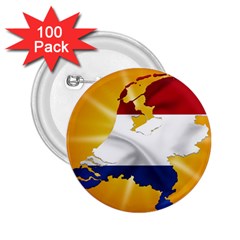 Holland Country Nation Netherlands Flag 2 25  Buttons (100 Pack)  by Nexatart