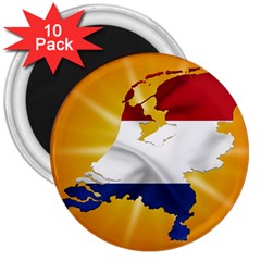 Holland Country Nation Netherlands Flag 3  Magnets (10 Pack)  by Nexatart