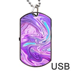 Abstract Art Texture Form Pattern Dog Tag Usb Flash (one Side) by Nexatart