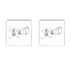 Violence Concept Drawing Illustration Small Cufflinks (square) by dflcprints