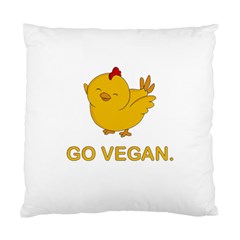 Go Vegan - Cute Chick  Standard Cushion Case (one Side) by Valentinaart