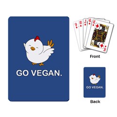 Go Vegan - Cute Chick  Playing Card by Valentinaart