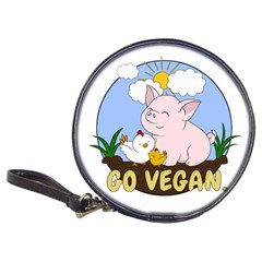 Go Vegan - Cute Pig And Chicken Classic 20-cd Wallets by Valentinaart