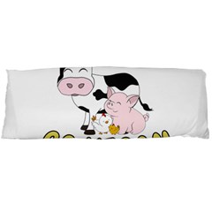 Friends Not Food - Cute Pig And Chicken Body Pillow Case (dakimakura) by Valentinaart