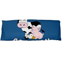 Friends Not Food - Cute Cow, Pig And Chicken Body Pillow Case (dakimakura) by Valentinaart