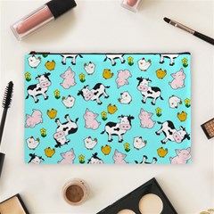 The Farm Pattern Cosmetic Bag (large)  by Valentinaart