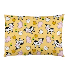 The Farm Pattern Pillow Case by Valentinaart