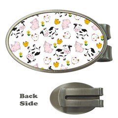 The Farm Pattern Money Clips (oval)  by Valentinaart