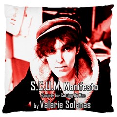 Valerie Solanas Standard Flano Cushion Case (one Side) by Valentinaart