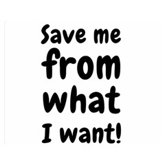 Save Me From What I Want Double Sided Flano Blanket (medium)  by Valentinaart