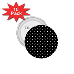 Black Polka Dots 1 75  Buttons (10 Pack) by jumpercat