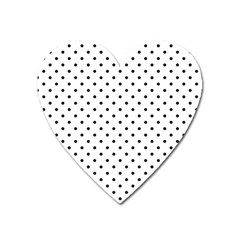 White Polka Dots Heart Magnet by jumpercat