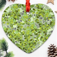 Leaves Fresh Heart Ornament (two Sides) by jumpercat