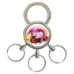 Flowers Roses Wedding Bouquet Art 3-ring Key Chains by Nexatart