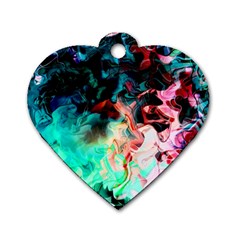 Background Art Abstract Watercolor Dog Tag Heart (two Sides) by Nexatart