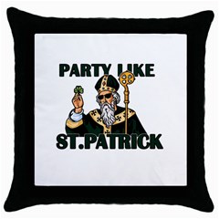  St  Patricks Day  Throw Pillow Case (black) by Valentinaart