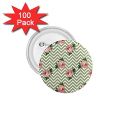 Green Chevron Rose 1 75  Buttons (100 Pack)  by snowwhitegirl