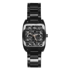 Dark Abstract Pattern Stainless Steel Barrel Watch by dflcprints