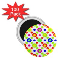 Multicolored Circles Motif Pattern 1 75  Magnets (100 Pack)  by dflcprints