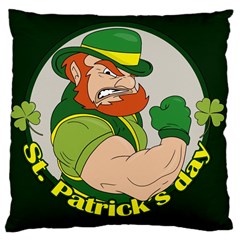 St  Patricks Day Large Cushion Case (two Sides)